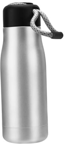 GANAZONO Taza Termo De Botella De Agua para Bicicleta De Acero Inoxidable Aislante para Deportes Al Aire Color Plateado