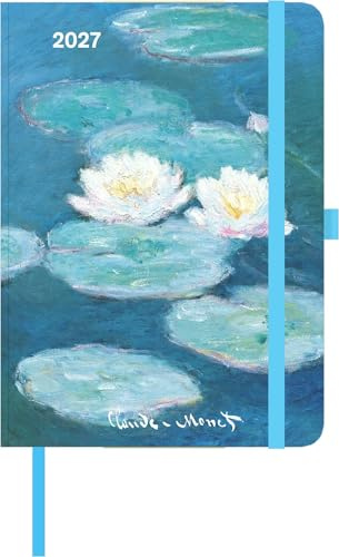 ArtDiary Claude Monet 2027: Buchkalender 16x22 cm - Wochenplaner mit Elastikband, Leseband, Stifhalter & internationalen Feiertagen für Monet-Fans & Kunstliebhaber