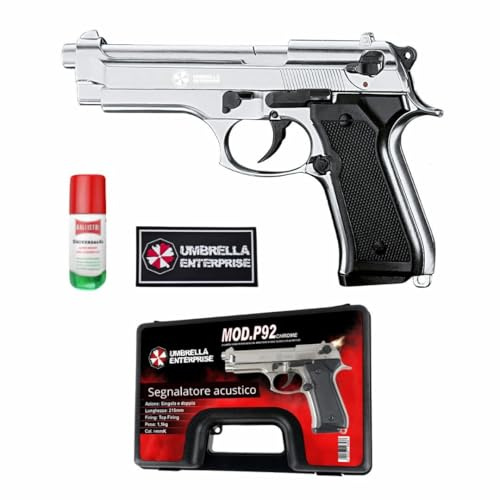 Umbrella Pistola Salve Mod. 92 9 mm Chrome + Olio