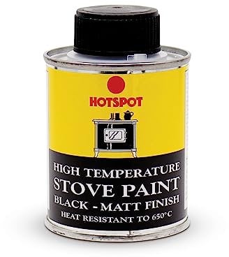 Hotspot Stove Paint Matt Black 100ml -High Temperature Heat Resistant Paint for Stoves, Fireplaces & Metal Surfaces – Long-Lasting, Durable Matt Finish for Indoor & Outdoor Use