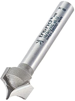 Trend Professional Ovolo Panel Veining Router Cutter Bit, 1/4 Inch Shank, 13mm Cut Diameter, 12.5mm Cut Length, 6mm Radius, 16/3X1/4TC, Silver