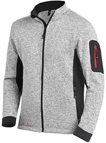 FHB Strick-Fleece Christoph Größe 2XL, 1 Stück, grau/schwarz, 79595-1120-2XL