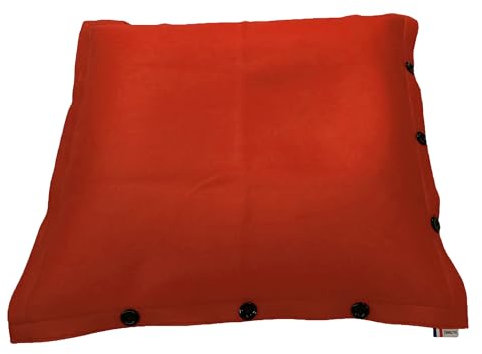 Shelto Pouf Géant Flottant Tissu Mesh3D Orange - 125 x 175 cm - Polyester - Piscine/Extérieur/Intérieur - Housse Lavable - Fabriqué en France