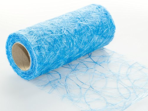 Protinam Sizoweb 20cm x 20m Tischläufer Tischband in Hell-Blau zur Dekoration wie Sommer, Ostern, Weihnachten oder Hochzeiten abgelängt (20m, hell-blau 7201)