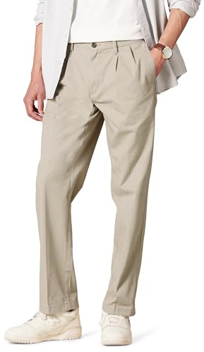 Amazon Essentials Pantalon Chino Anti-Plis, Coupe Classique et Pinces (Disponible en Grandes Tailles) Homme