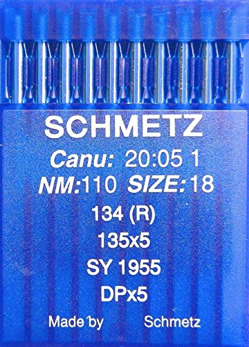 SCHMETZ 10 Rundkolben Nähmaschinen Nadeln System 134 (R) Industrie St. 110