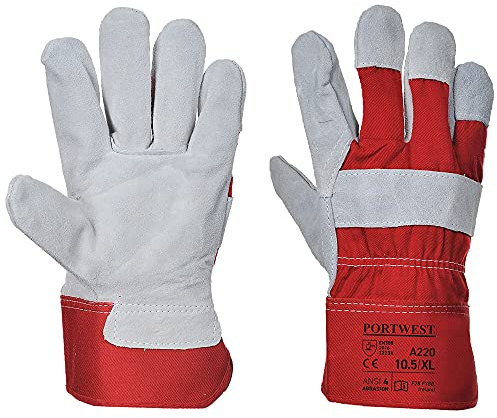 Portwest A220 Premium Construction Chrome Rigger Glove Red, X-Large
