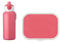 Mepal - Lunch-Set Campus - Lunch-Set für Kinder mit Pop-up Trinkflasche & Lunch Box - Lunch-Set für die Schule oder unterwegs - Spülmaschinenfest & BPA-frei - 400 ml + 750 ml - Pink