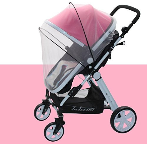 Topwon Moustiquaire universelle pour bébé avec housse intégrale s'adapte à la plupart des poussettes, des sièges de chaise et des sièges, design élastique sûr