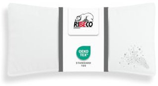 RIBECO GERMANY Mikrofaserkissen Jan, Kopfkissen 40 x 80 cm weiß mit optimaler Stützkraft in jeder Liegeposition, hergestellt aus hochwertiger Mikrofaser, allergikerfreundlich