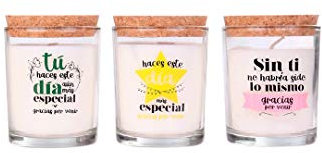 Lote de 20 Velas Frases Gracias por Venir - Detalles Originales Invitados de Bodas, Regalos Comuniones y Recuerdos para Cumpleaños Infantiles