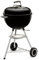 Weber Classic Kettle BBQ a carbone, sup. cottura Ø 57 cm, sup. cottura BBQ con coperchio e vaschetta smaltati, termometro sul coperchio, cavalletto e ruote, sup. cottura cromata - Nero (1241353)