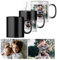 Personalised Heat Change Mug with Two Photo Collage (11oz) Personalise 2 Photos Magic Heat Collage Photo Mug Gift
