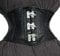iiffii Korsett für Damen Taillenformer Strong Corset Weiche Verschlussleisten aus Edelstahl-Waist Trainer Aus Lammnappaleder (Schwarz, 40)