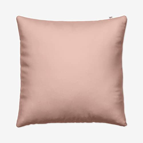 Wolkenfeld Kissenbezug 80x80 rosa - kuschelig weich & bügelfrei - Superweicher Kopfkissenbezug - Kissenhülle mit verdecktem Reißverschluss