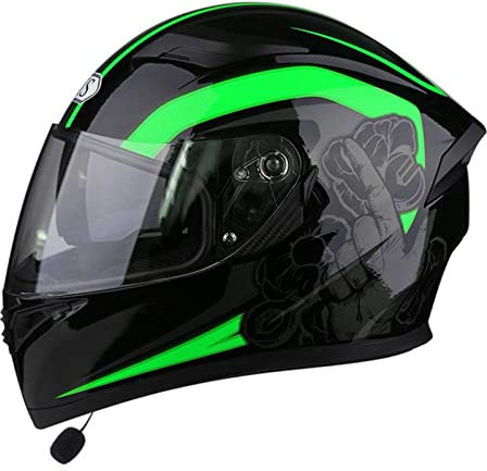 GHHTHEN Casque intégral de Moto intégré Bluetooth Casques de Motocross Casque modulaire de Collision de Moto Casque intégral approuvé par Le Dot/ECE pour Adultes, Jeunes et Enfants