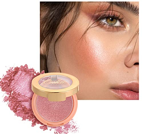 Oulac Fard à Joue Illuminateur de Teint Maquillage Highlighter,Eclat naturel,Couleur Riche,Maquillage Végétalien et Sans Cruauté,4,8 g Love Attraction