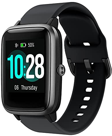 Strap-it Silikonarmband Schwarz - Passend für ID205L - Armband für Smartwatch - Ersatzarmband