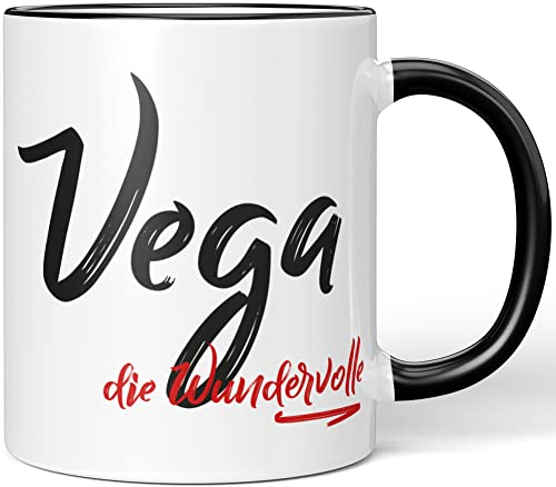 JUNIWORDS Tasse, Vega, die Wundervolle, Schwarz (5307324)