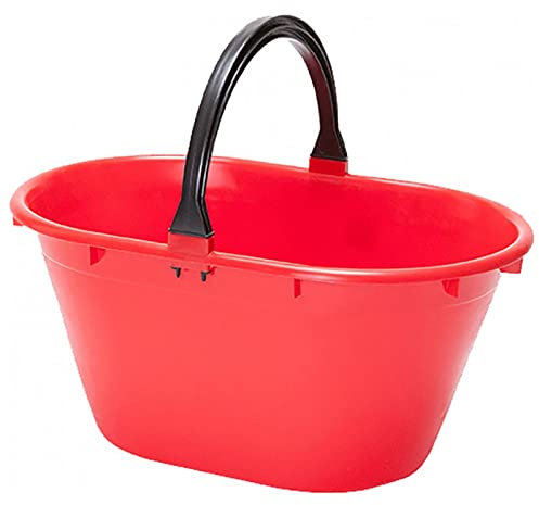 La zappa Cesto agricolo con manico oscillante in plastica per raccolta frutta (20 lt ovale)