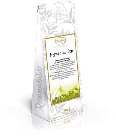 Ronnefeldt - Ingwer mit Pep - Aromatisierter Kräutertee mit Guanábanageschmack - 100g, Menge:2 Stück