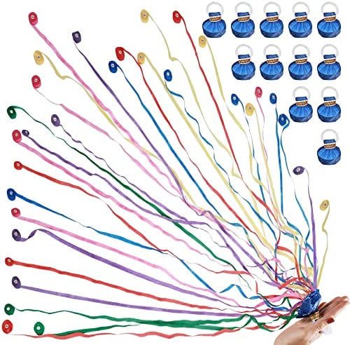 Pilvepidu No Mess Streamers,24Pack Colorful No Mess Confetti Poppers