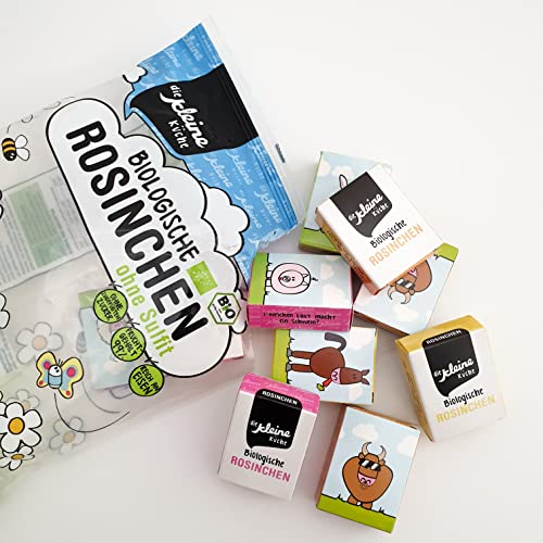 die Kleine Küche Probierpaket BIO Baby Produkten 6 Stück; Dinkel und Hafer- kekse und Rosinchen Baby Kleinkind Snack, ohne Zusatzstoffe, praktische Portionsverpackungen (6 x 2 Kekse) 2VE pro Typ