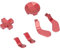 Controlador 2 accesorios para Elite Series 2, almohadillas D de metal de acero inoxidable (rojo)