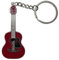 Porte-clés Style Guitare sèche acoustique rouge en Acier inox.