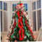 Christmas Tree Topper Bow, 49.6inch Nutcracker Printed Ribbon Bow Christmas Tree Topper, Farmhouse Christmas Decor for Fireplace Door Window Christmas Tree Decorations
