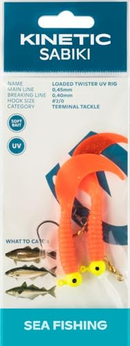 Kinetic Sabiki Loaded Twister UV 2/0 - Vorfach Twister-Rig Twister-Vorfach Dorsch-Vorfach Seelachs-System