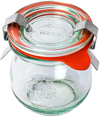 Weck Tulip 75 ml 12 Stück zum Einmachen von Konfitüren, Säften, luftdichtes Aufbewahren von trockenen Zutaten