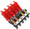 4 Fach Midi Sicherungshalter KFZ Messing Stromverteiler Boot Wohnmobil Wohnwagen Wohnmobilanhänger PKW Camper Caravan Sicherungskasten Midi Halter mit 30A 60A 100A Sicherungen