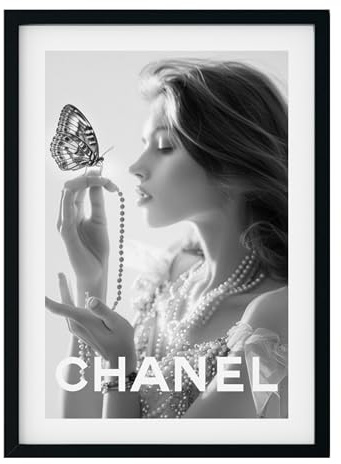 MJ-GRAPHICS® | Mood Poster Set Fashion Luxus - Schwarz-Weiß - Elegant, Luxuriös, Boutique Lifestyle, Coco. - Dekorative Wandkunst Premium für Schlafzimmer Wohnzimmer - A2 Kunstdrucke - ohne Rahmen