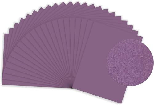 Sumico Tonzeichenpapier 50x70cm 50 Bogen schwarz I Bastelpapier 130g/m² I dickes Ton-Papier zum Basteln & Malen I Bastel-Pappe umweltfreundlich verpackt I Tonkarton bunt für Kinder, DIY (Lila)