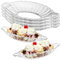 LDXDRU Paquete de 6 platos divididos de plátano de 180 ml, plato de vidrio para helado y helado, cuencos transparentes para servir, tazón pequeño para frutas, yogur, brownies, aperitivos