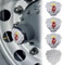 4 adesivi Griffin in alluminio per cerchioni di camion Scania, coprimozzo con emblema adesivo (bianco)