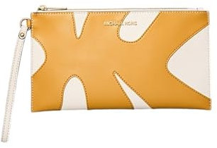 Michael Kors Jet Set Travel Large Patchwork Wristlet Clutch, Golden Rod Multi