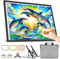 YINGWOND Leuchttisch A3 Wiederaufladbar mit Ständer & Tasche Licht Pad für Diamantmalerei, Kabelloses Ultraheller Leuchtkasten für Diamond Painting, Zeichnung, Tattoo, Röntgenbetrachtung, Skizzieren