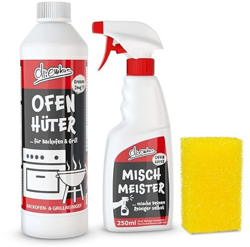 Dr Emkus Ofenhüter (1 Liter) Backofen & Grill Reiniger EXTRA STARK - Fettlöser gegen hartnäckige Verschmutzungen - Made in Germany