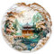 Holzpuzzles für Erwachsene und Kinder, 285 Teile Holzpuzzle Erwachsene, Kreisförmige Einzigartige Puzzle, Wooden Puzzle Chinese Landscape Painting, Holz Puzzle Mit Geschenkbox Aus Holz