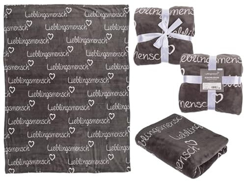 Graue Kuscheldecke, Lieblingsmensch,