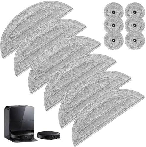 DHFUCNKO Lot de 12 serpillères en microfibre VibraRise 3.0 - Accessoires réutilisables - Pour robot aspirateur Roborock S8 MaxV Ultra