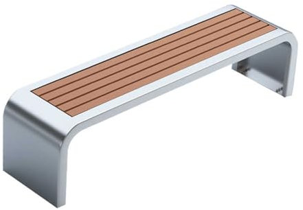 Gartenbank Holz wetterfest Edelstahl sitzbank Outdoor Stabile Struktur Rostschutz Parkbank pflegeleicht holzbank Outdoor für Garten, Balkon, Terrasse(120 * 40 * 45cm A)