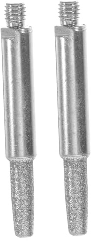 BAZEITFLOW 2pcs Chainsaw Sharpening Stones Burr Grinding Bits Compact Portable Fine Grit Hardened Metal Polishing Tool for Chainsaw Blade Wood Steel Jade