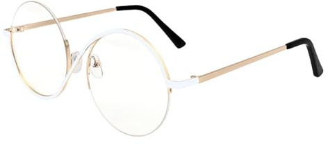 RIVIEVAL Elphaba Brille, runder Metallrahmen, Cosplay Brillenzubehör, Hexenkostüm Accessoire