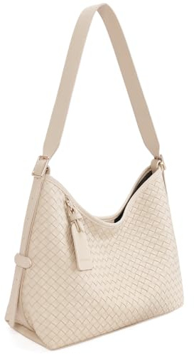 GAEKEAO Hobo Bag Damen, Schultertasche Tote Bags Veganes Leder, Umhängetasche Handtasche mit Verstellbarem Gurt, Gewebte Shopper Tasche, Geschenk für Frauen