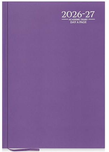 G4GADGET 2026-2027 Academic Diary A4 Day A Page Purple Hardback – August 2026 to July 2027 Daily Planner, Student Teacher School Organizer, Appointment & Timetable Year Planner