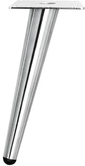 woplus 4er Set Möbelfüße Metall Schräg – Konisch Chrom Glänzend – Höhe 18 cm – Ersatzbeine für Sofa, Schrank & Kommode – Belastbar & Stabil inkl. Montagematerial