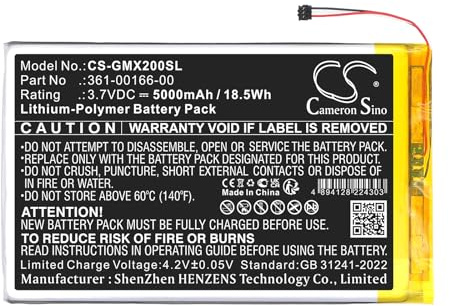 5000mAh 3.7V Replacement Battery Compatible with Zumo XT2, GPS Battery for 361-00166-00